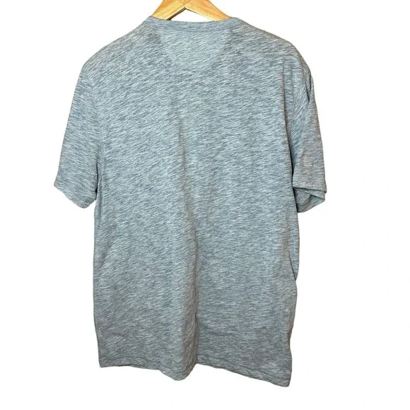 Faherty‎ Shirt Mens Xl Blue 3-Button Henley Casual Short Sleeve Heather tshirt - Picture 2 of 7